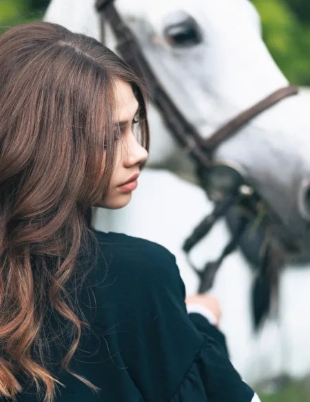 Anastasia and the horse — FERRE Magazine, October 2023