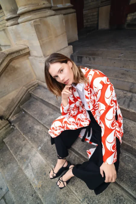 Zsanett in Red — FERRE Magazine, September 2024
